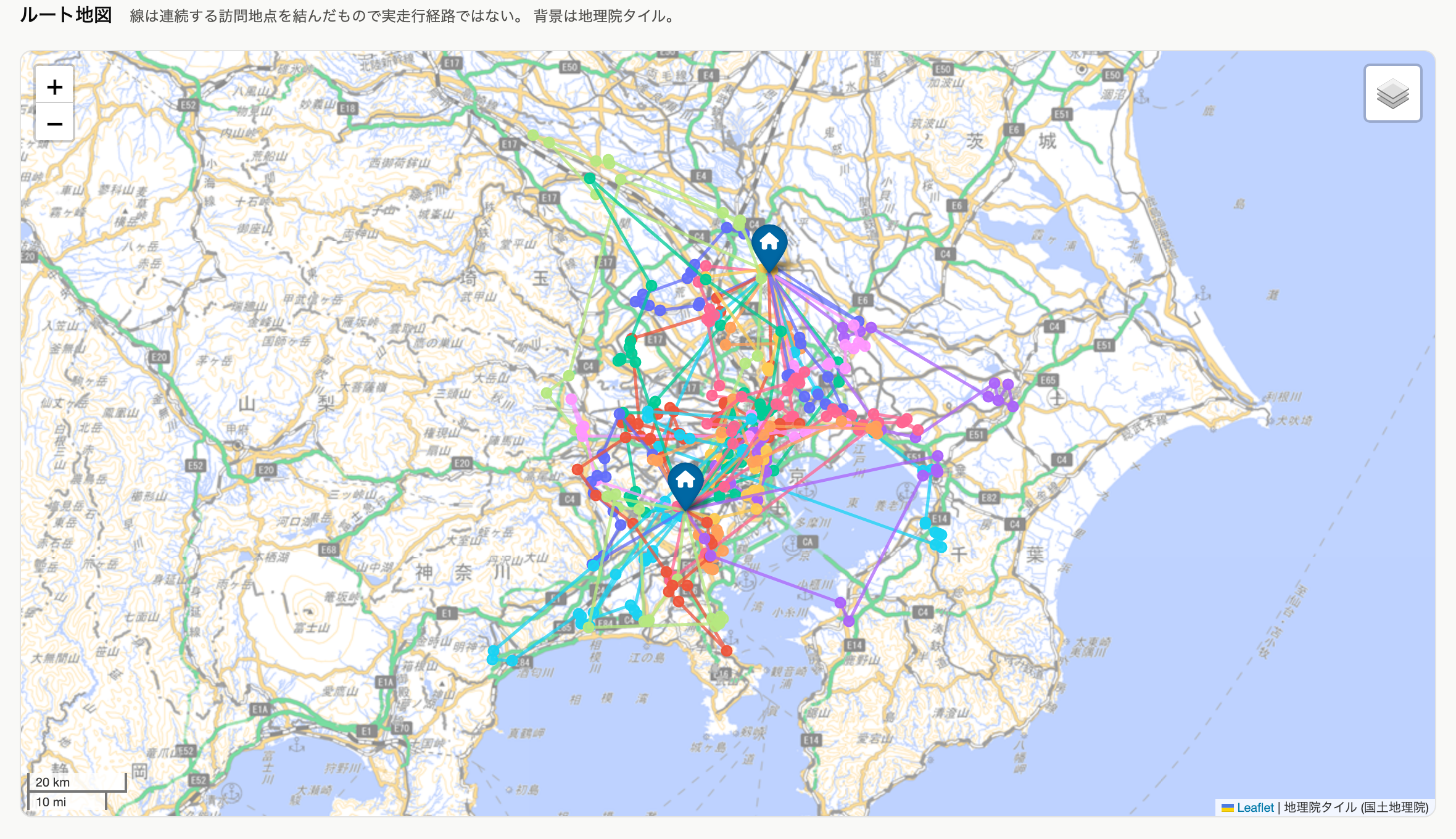 ラストワンマイル配車計画地図